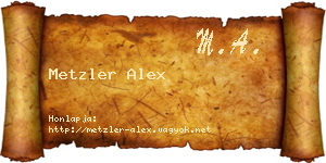 Metzler Alex névjegykártya