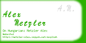 alex metzler business card